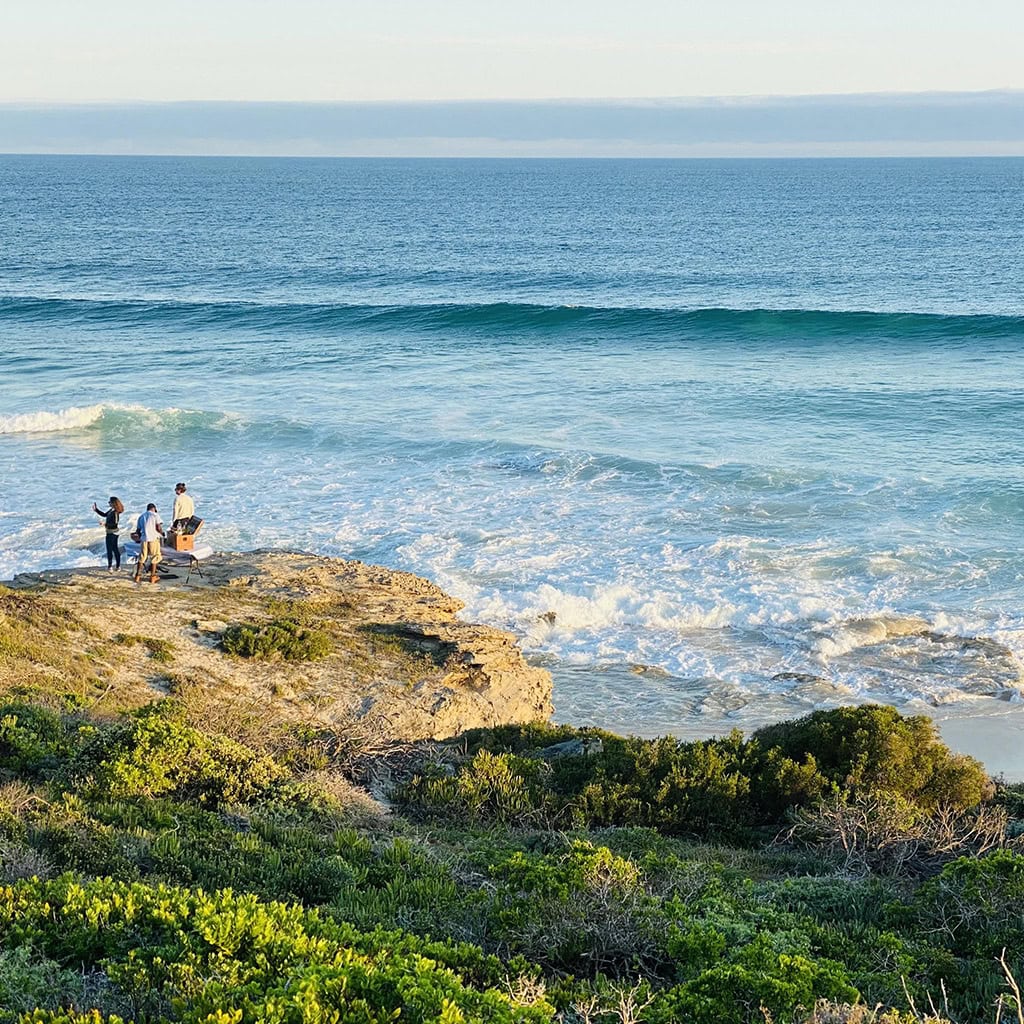 Blick auf den Ozean von der Küste des De Hoop Nature Reserves an der Garden Route.