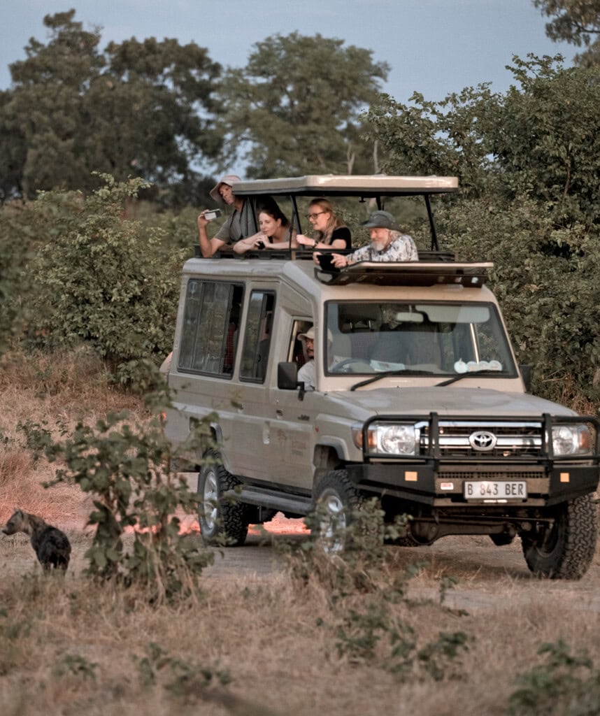 Gruppenreise Safarifahrzeug Botswana Simbabwe