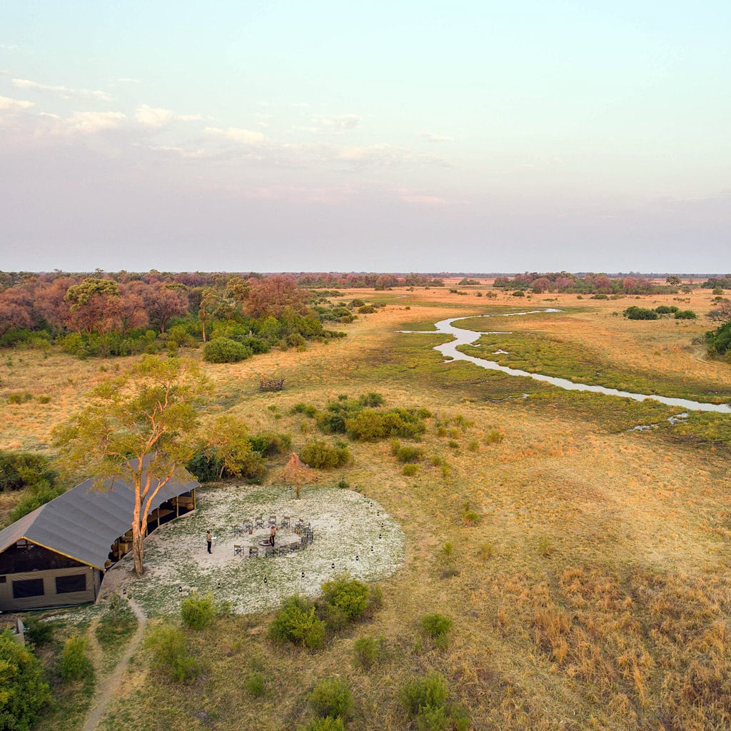 Khwai River View Luftaufnahme