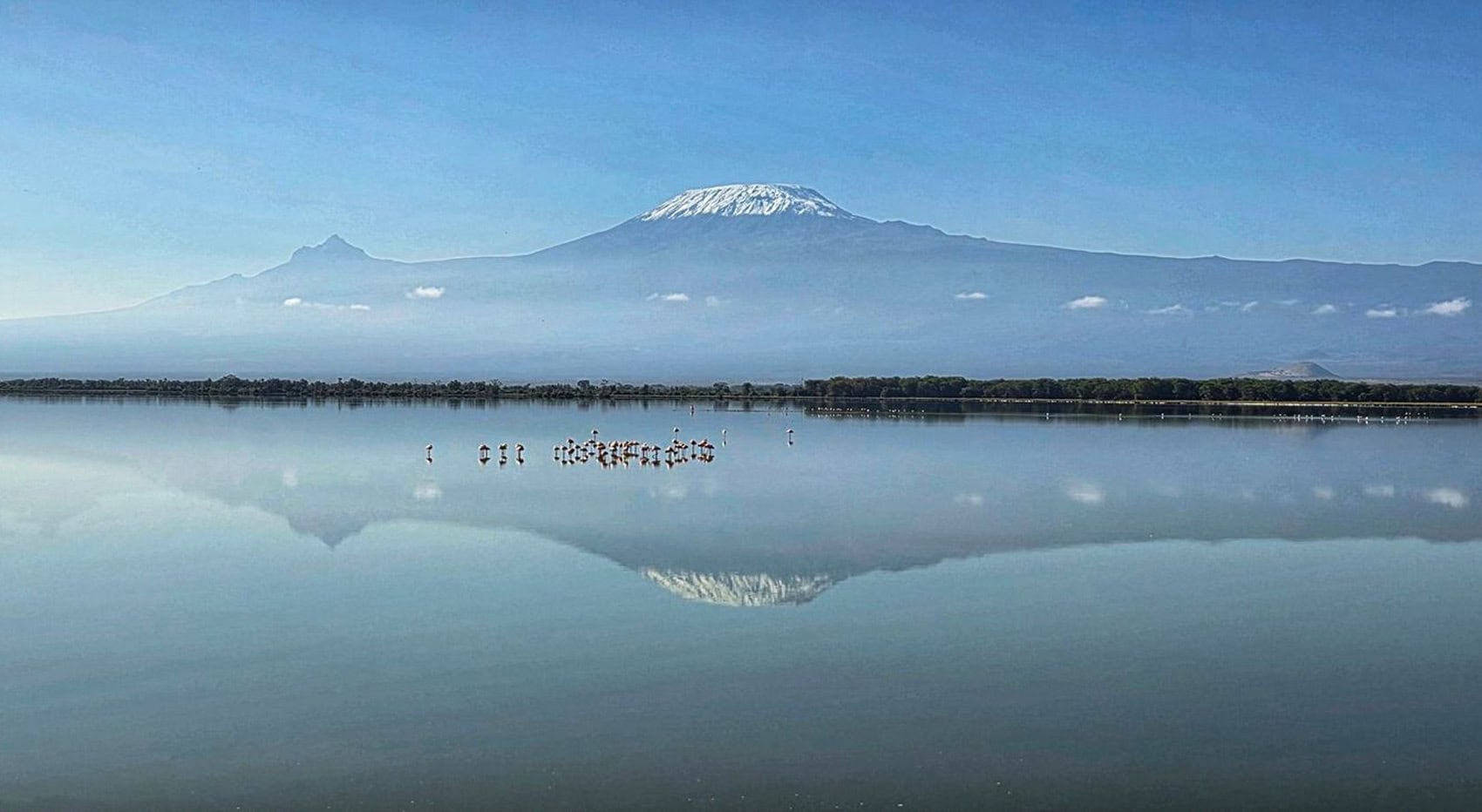 Der Kilimandscharo von Kenia aus fotografiert.