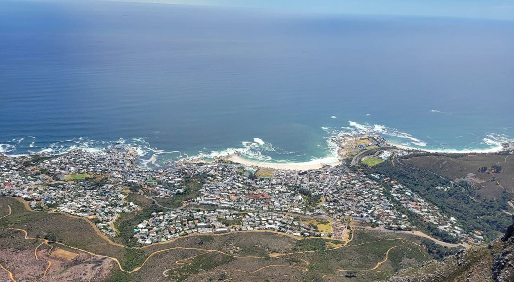 Panoramaaufnahme von Kapstadt. 