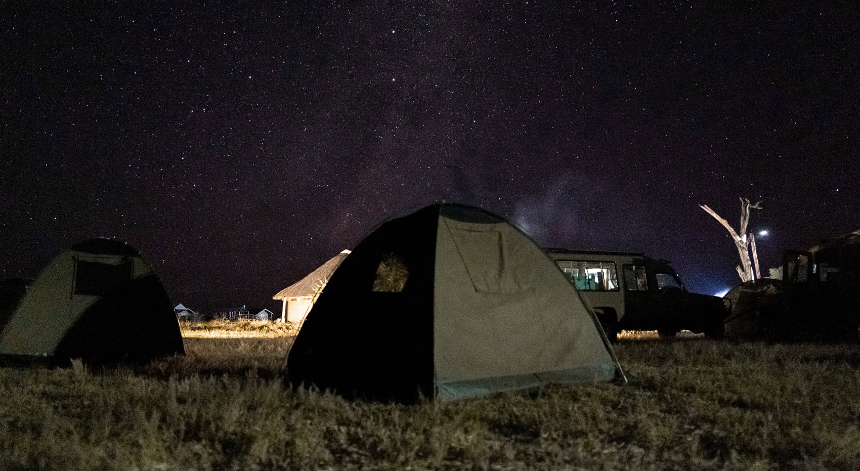 Der Nachthimmel auf einer Camping Safaris in Afrika. Der Nachthimmel auf einer Camping Safaris in Afrika.