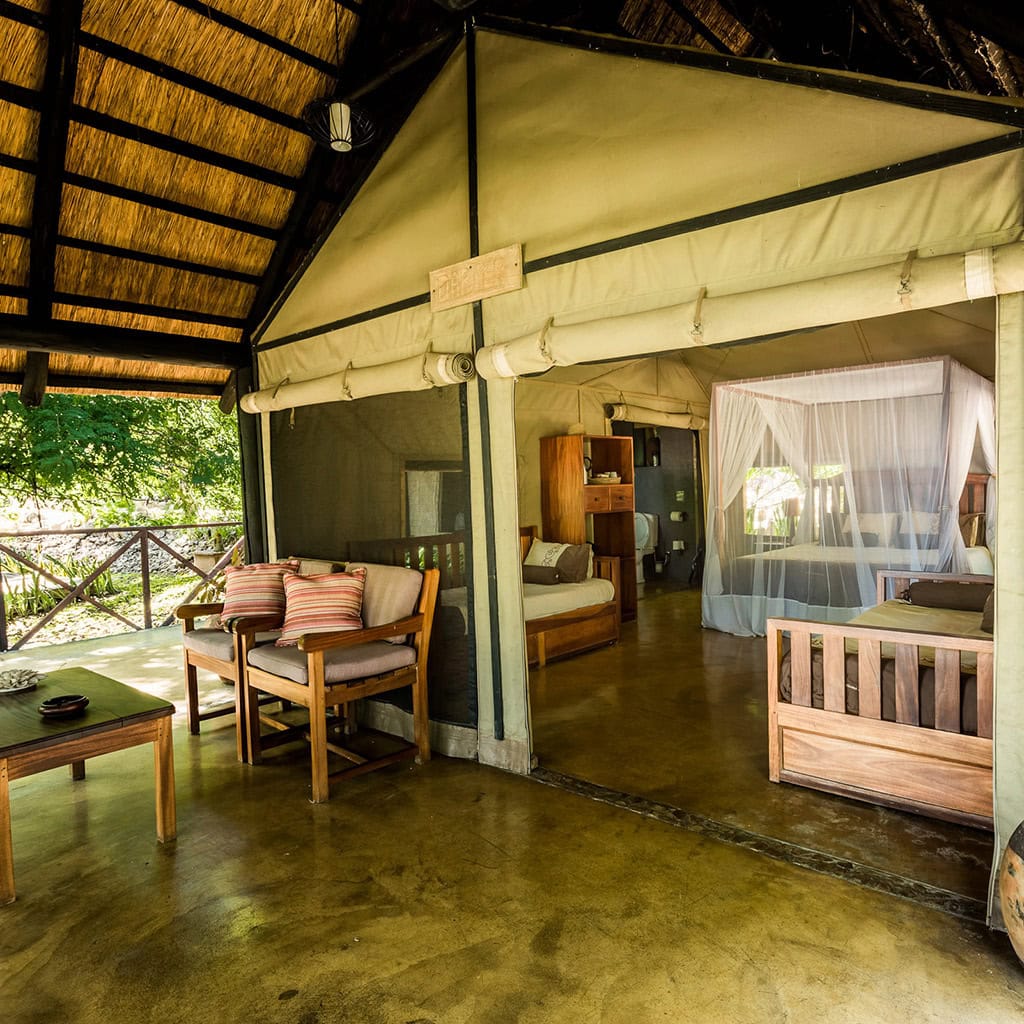 Zelt der Blue Zebra Island Lodge
