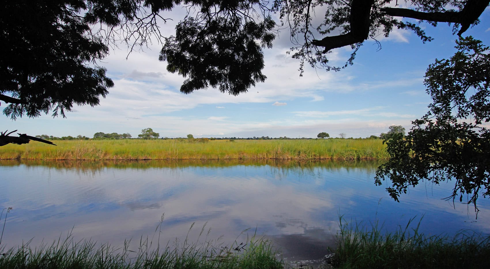 Eine Landschaftsaufnahme des Caprivi-Streifens.