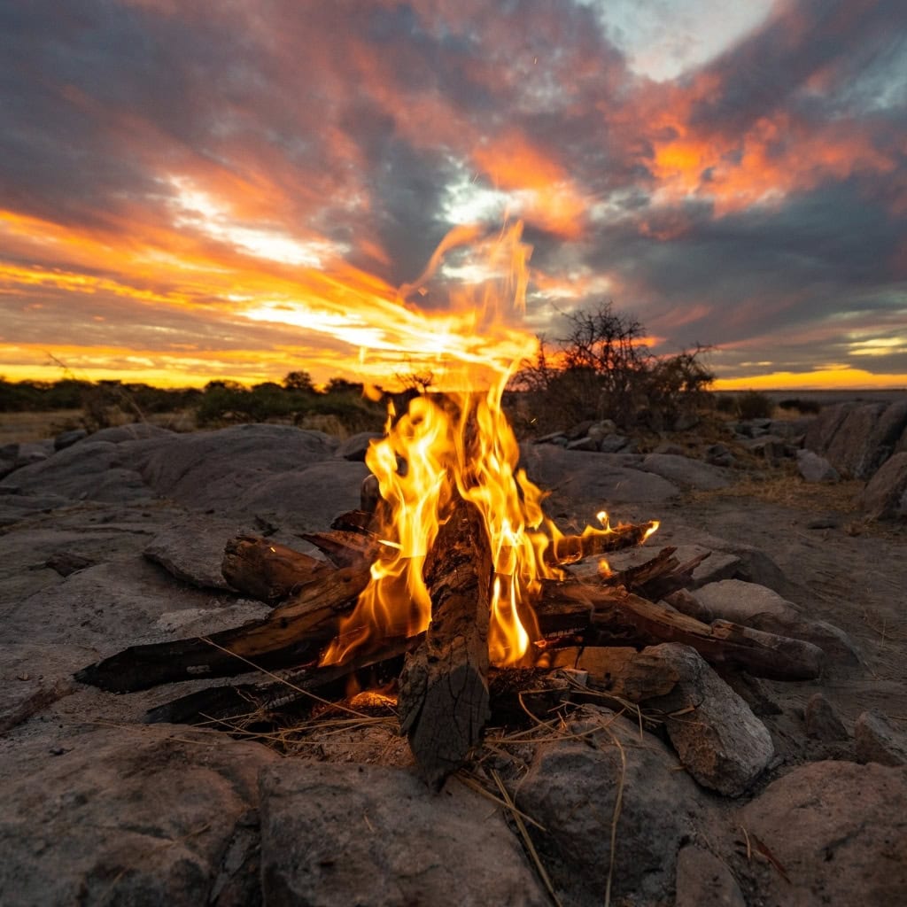 Lagerfeuer entlang der Old Hunters Road