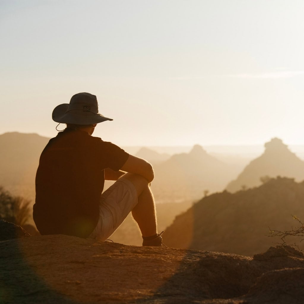 Sonnenuntergang in Namibia
