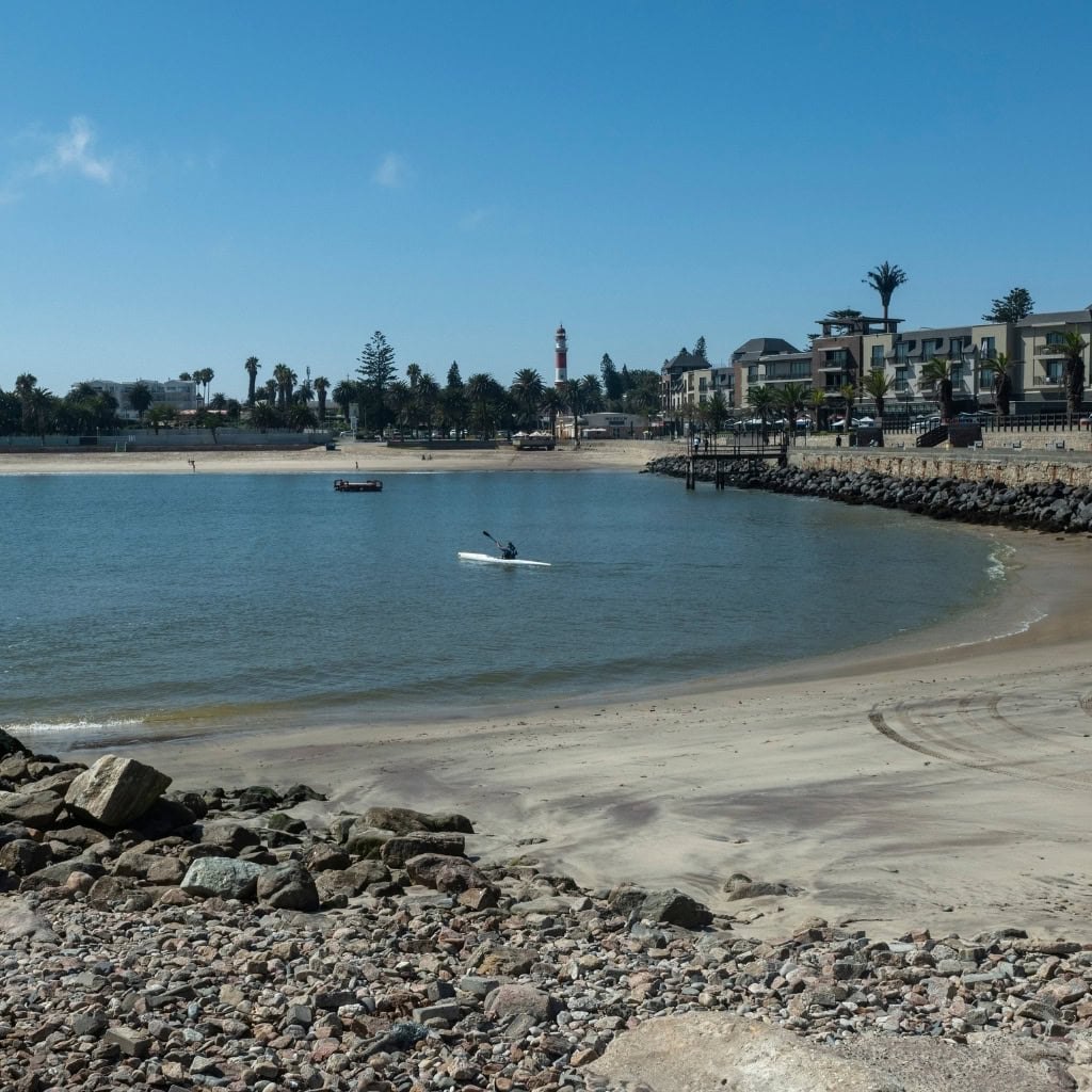Kayak in einer Bucht bei Swakopmund