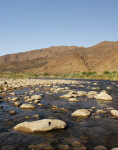Landschaft am Orange River im Richtersveld
