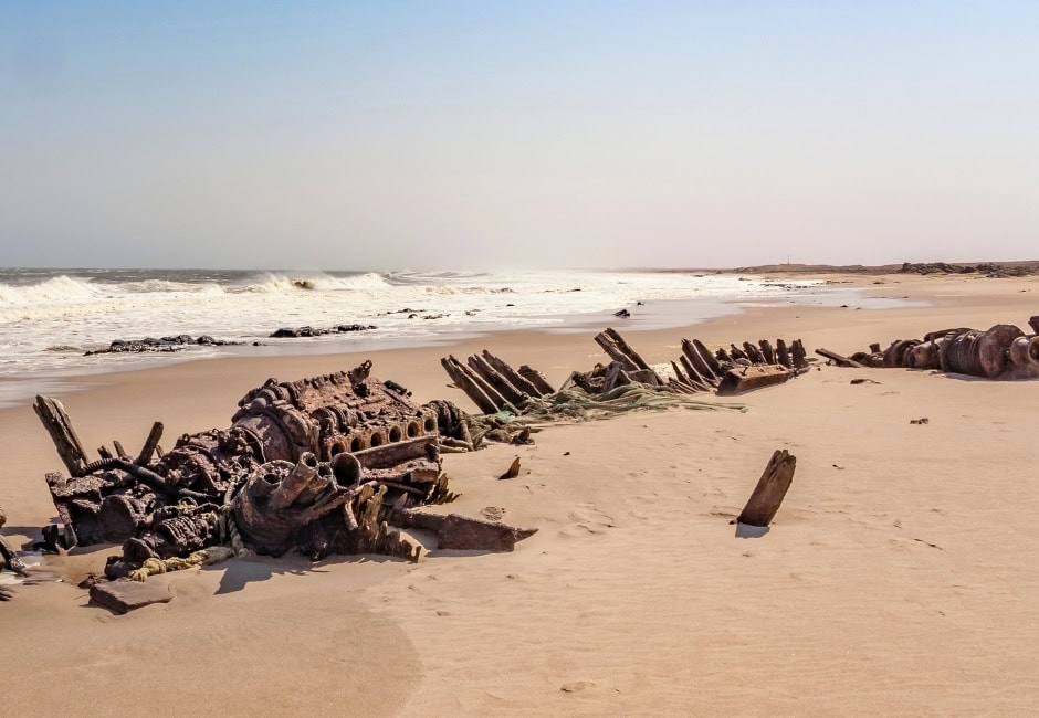 Wrack an der Skelettküste