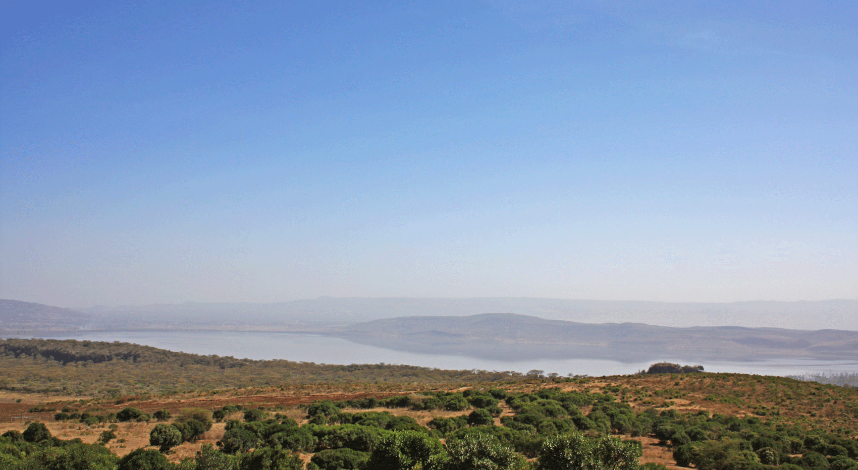 Eine Landschaftsaufnahme des Lake Nakuru. Eine Landschaftsaufnahme des Lake Nakuru.