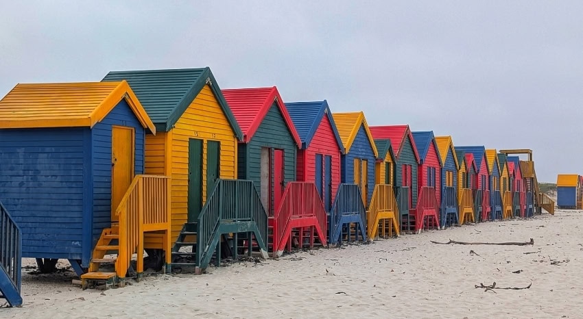 bunte Häuser am bo kaap Südafrika.
